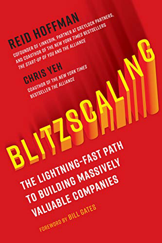 Blitzscaling tech book cover by Chris Yeh and Reid Hoffman